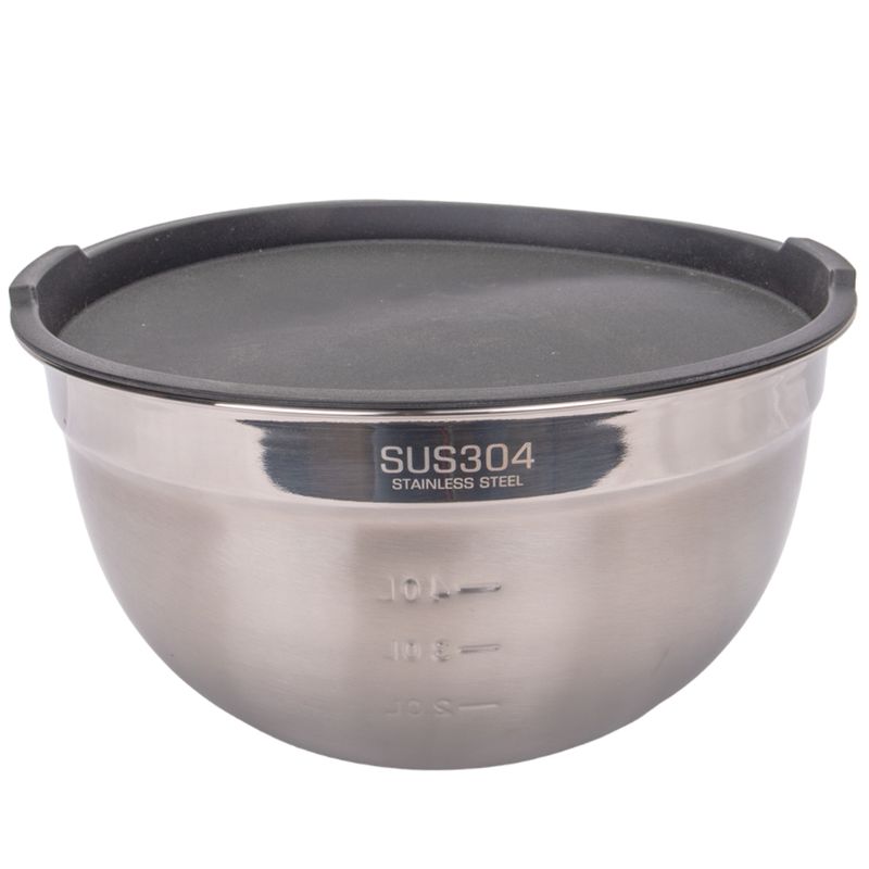 BOWL DE INOX CON TAPA 26CM