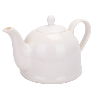 CAFETERA DE PORCELANA BLANCA. 1,100ML
