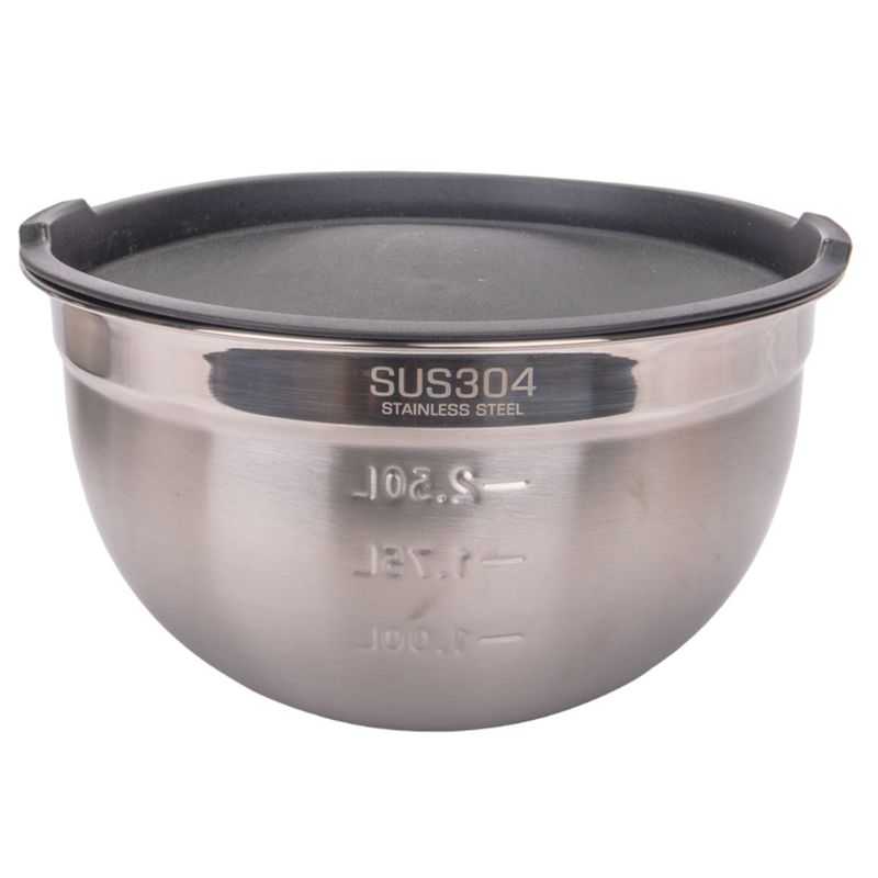 BOWL DE INOX CON TAPA 22CM