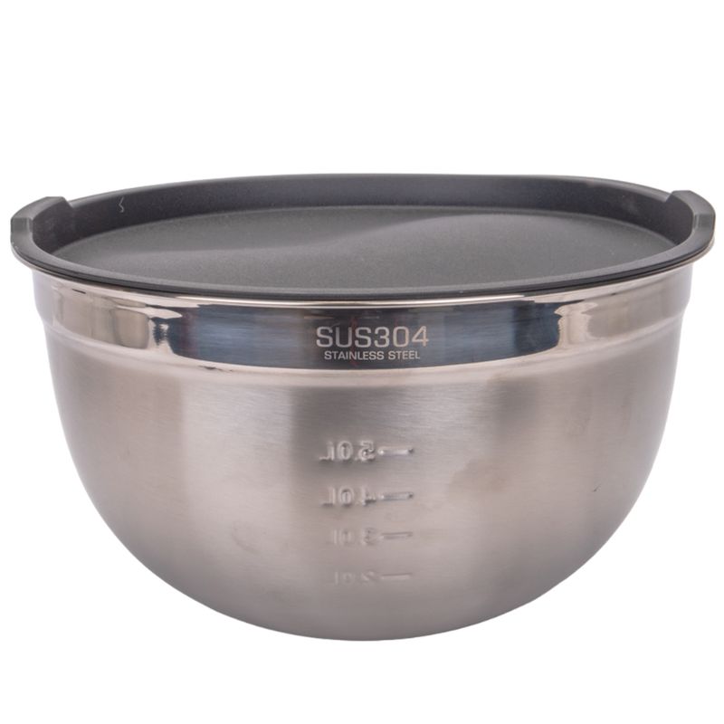 BOWL DE INOX CON TAPA 28CM