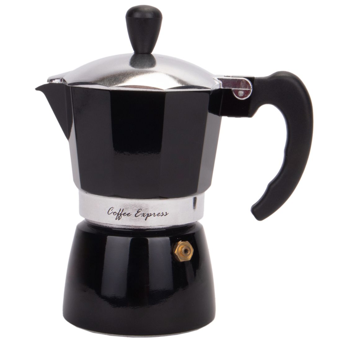 CAFETERA ITALIANA DE ALUMINIO 2 TAZAS 100ML NEGRO