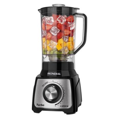 LICUADORA MONDIAL TURBO INOX L-1200 BI 1200W 3L 220V