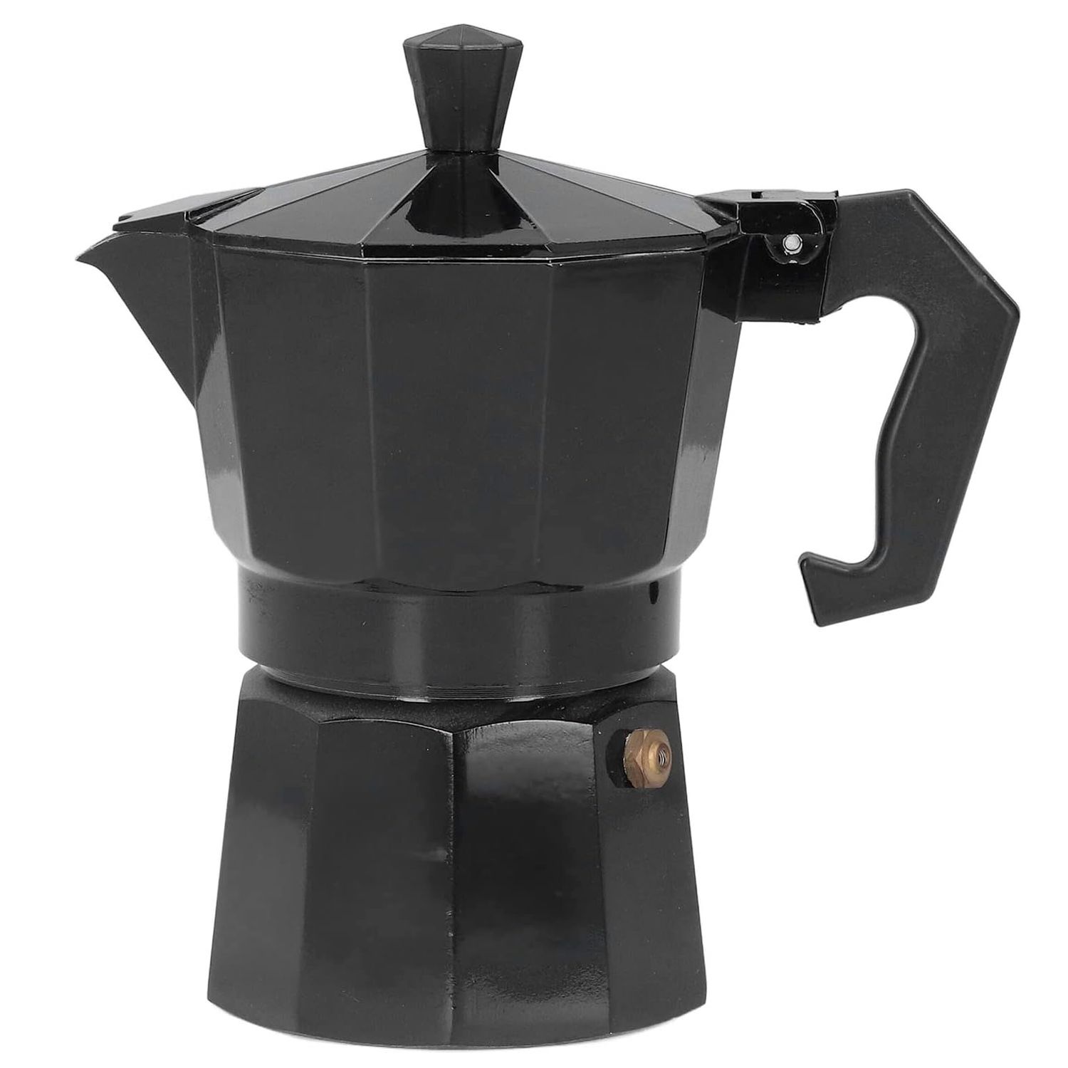 CAFETERA ITALIANA DE ALUMINIO 3 TAZAS 150ML NEGRO