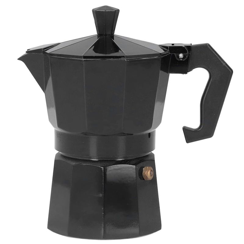 CAFETERA ITALIANA DE ALUMINIO 3 TAZAS 150ML NEGRO