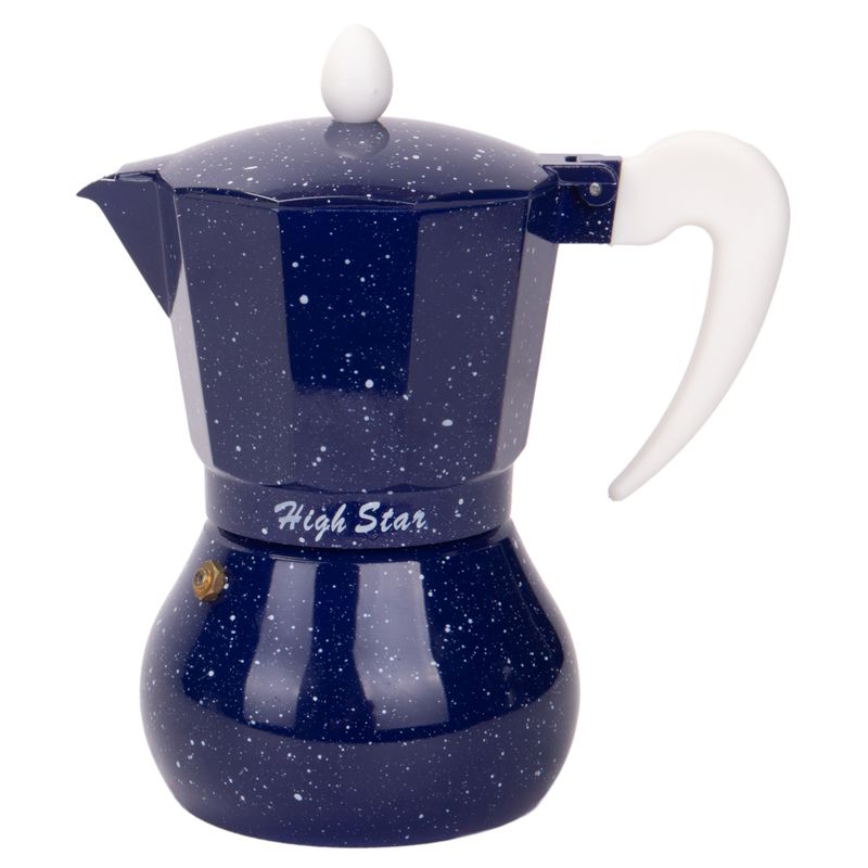 CAFETERA ITALIANA DE ALUMINIO 6 TAZA 300ML AZUL
