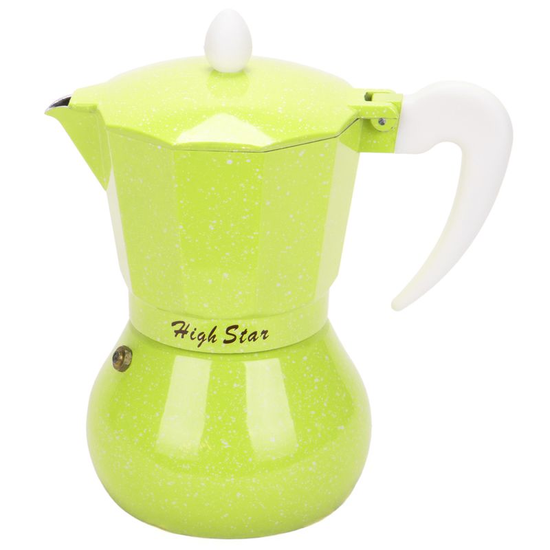 CAFETERA ITALIANA DE ALUMINIO 6 TAZA 300ML VERDE
