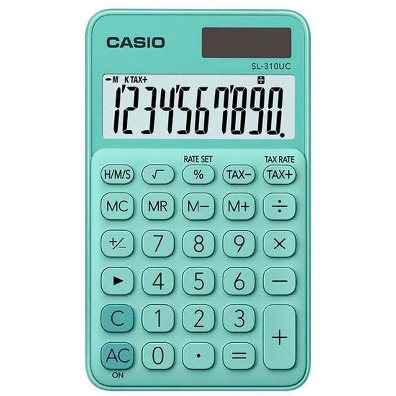 CALCULADORA CASIO SL-310UC-GN-N-DC - 10 DÍGITOS - VERDE
