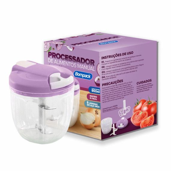 PROCESADOR MANUAL DE ALIMENTOS 900ML