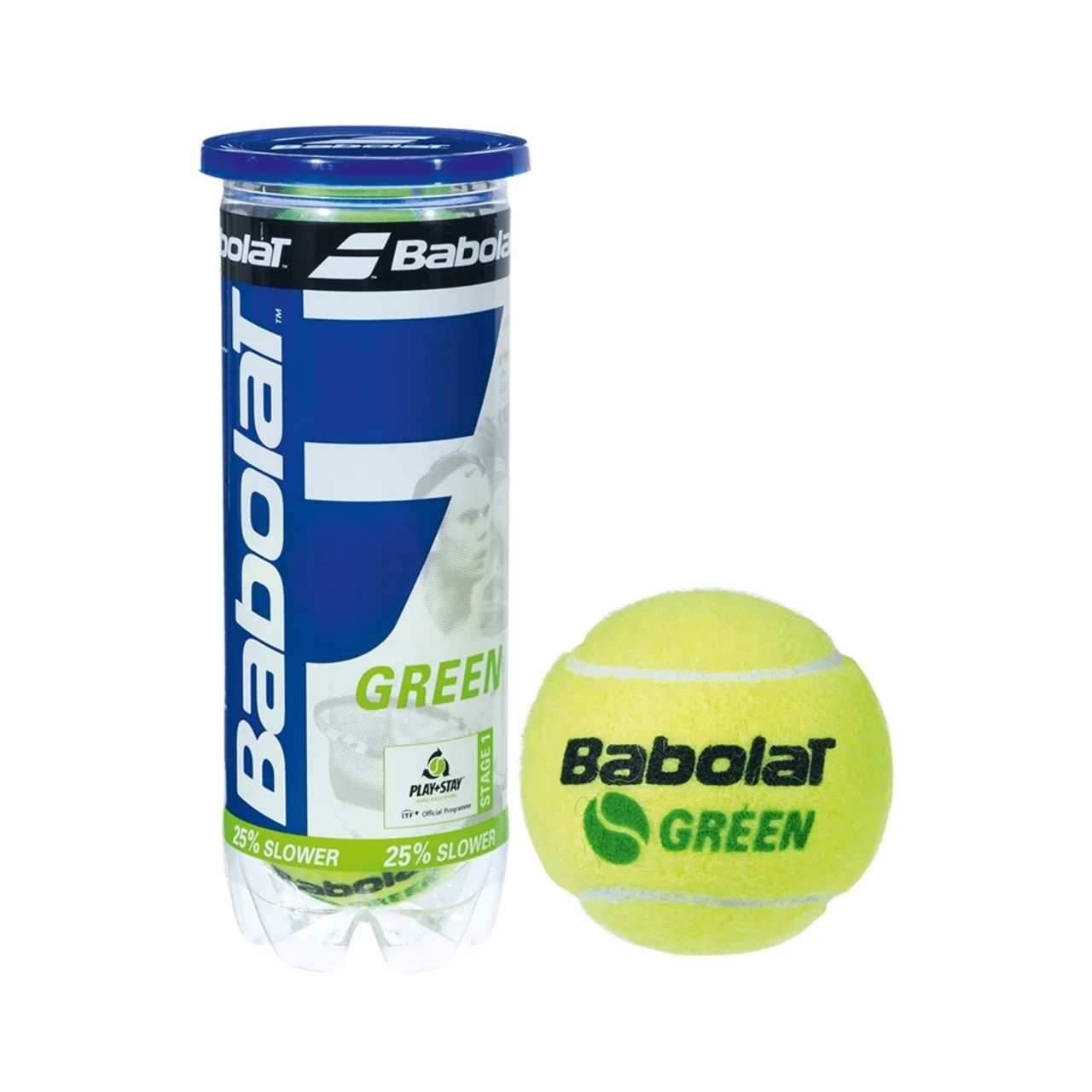 PELOTA DE TENIS BABOLAT GREEN X3 AMARILLO