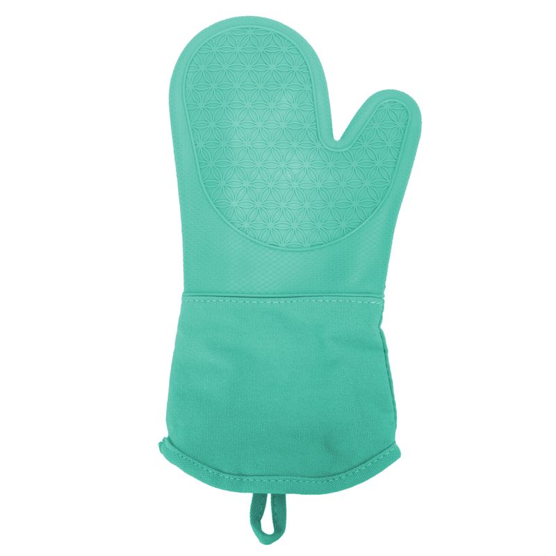 GUANTE DE SILICONA PARA COCINA VERDE 35CM X 18CM