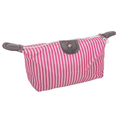 NECESER CARTUCHERA 18X11CM  ROSA Y BLANCO