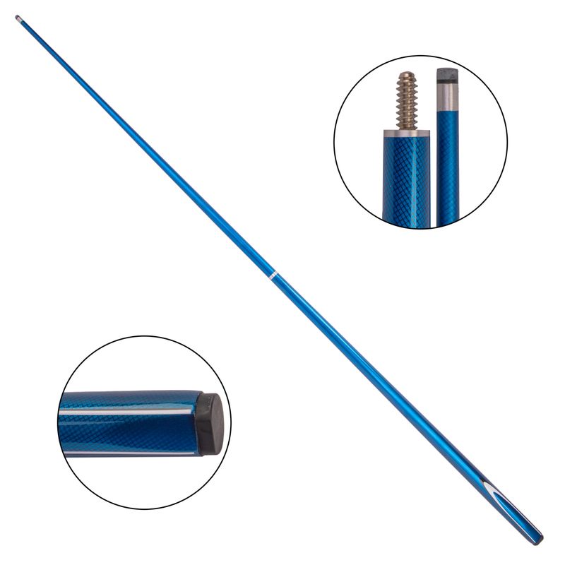 TACO P/ BILLAR DE CARBONO PUNTA 10MM 1.45CM AZUL/BLANCO
