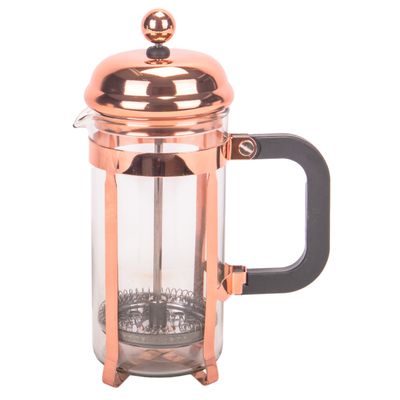 CAFETERA PRENSA FRANCESA VIDRO 350ML TAPA INOX GOLDEN ROSE