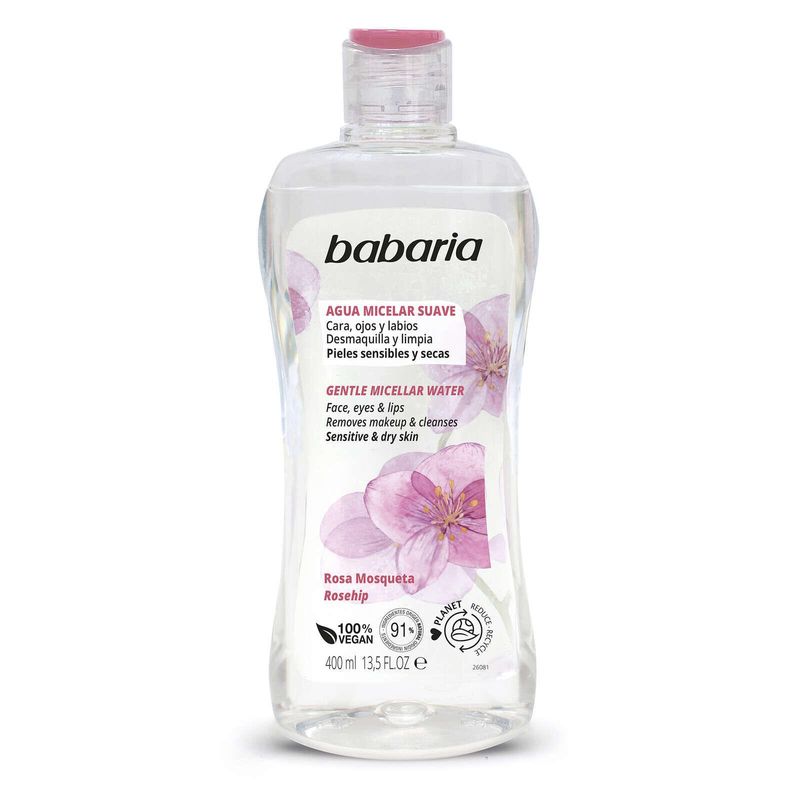 AGUA MICELLAR BABARIA ROSA MOSQUETA 