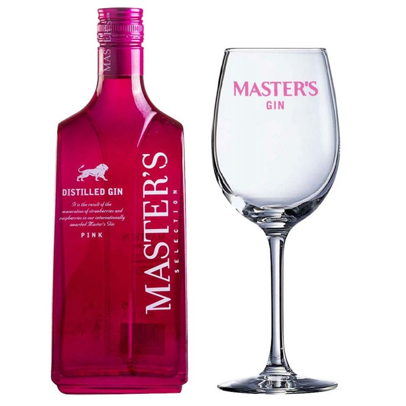 GIN MASTER&#39;S FRUTOS ROJOS TRIDESTILADO 700ML GIFT BOX KIT