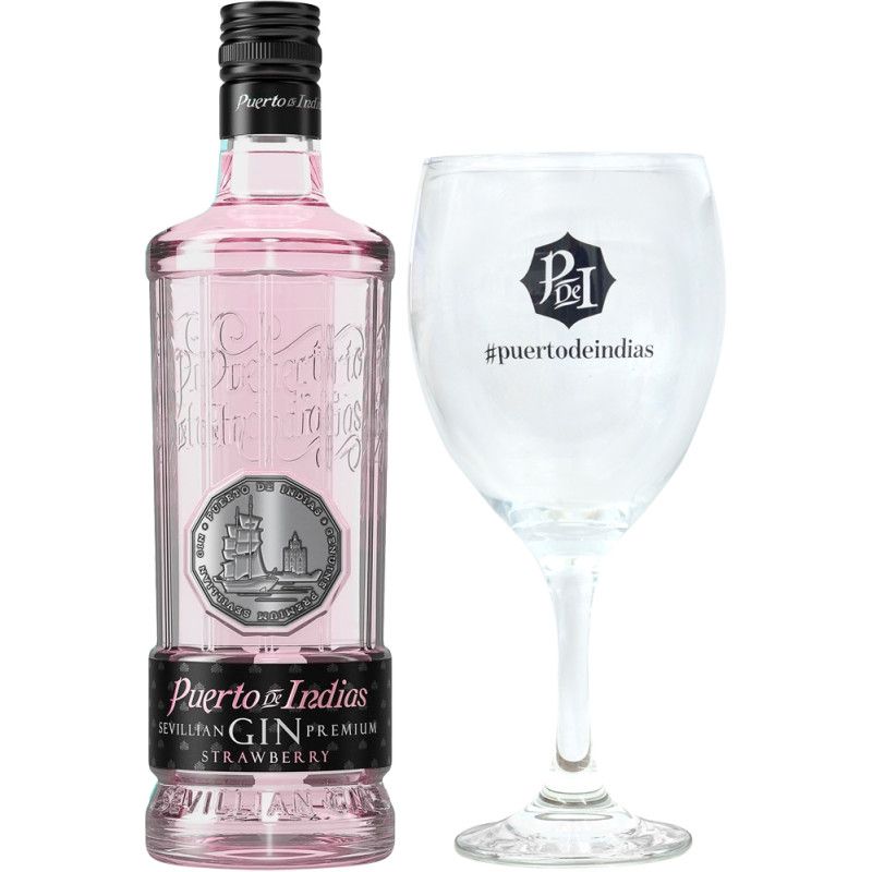 PACK GIN PUERTO DE INDIAS STRAWBERRY + COPA 