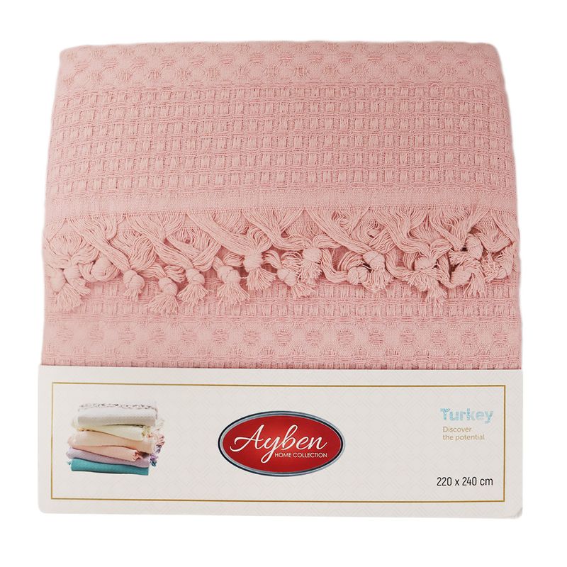 CUBRECAMA ELITA PILE ROSADO