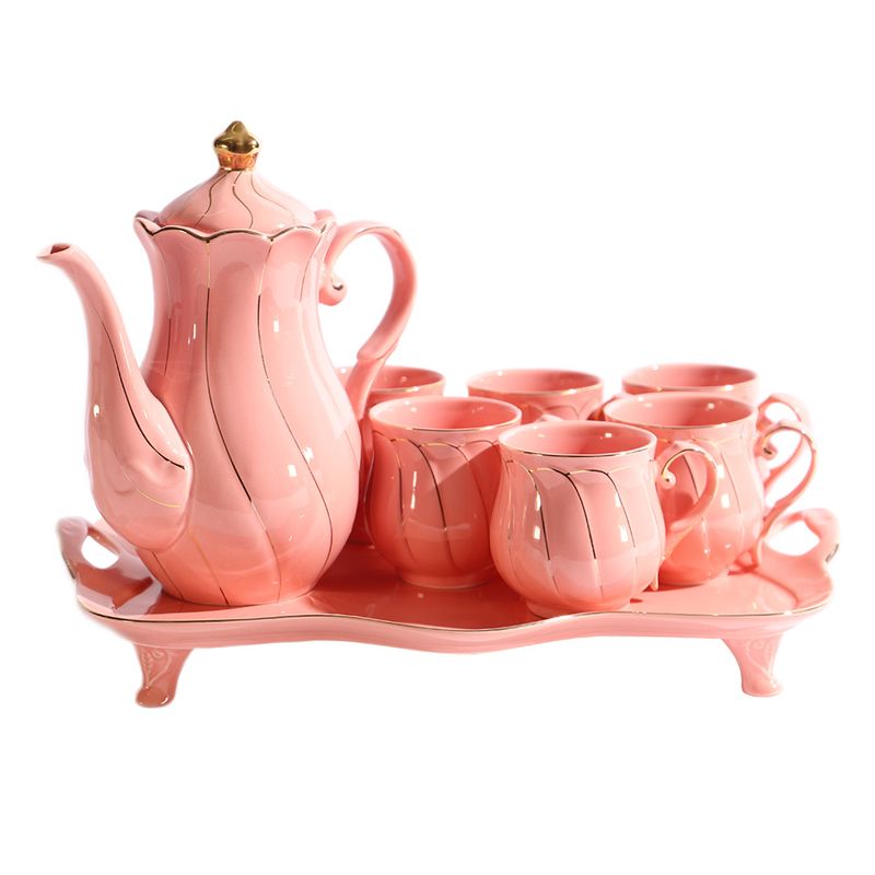 JUEGO DE TAZA CON TETERA Y BANDEJA 8PZS