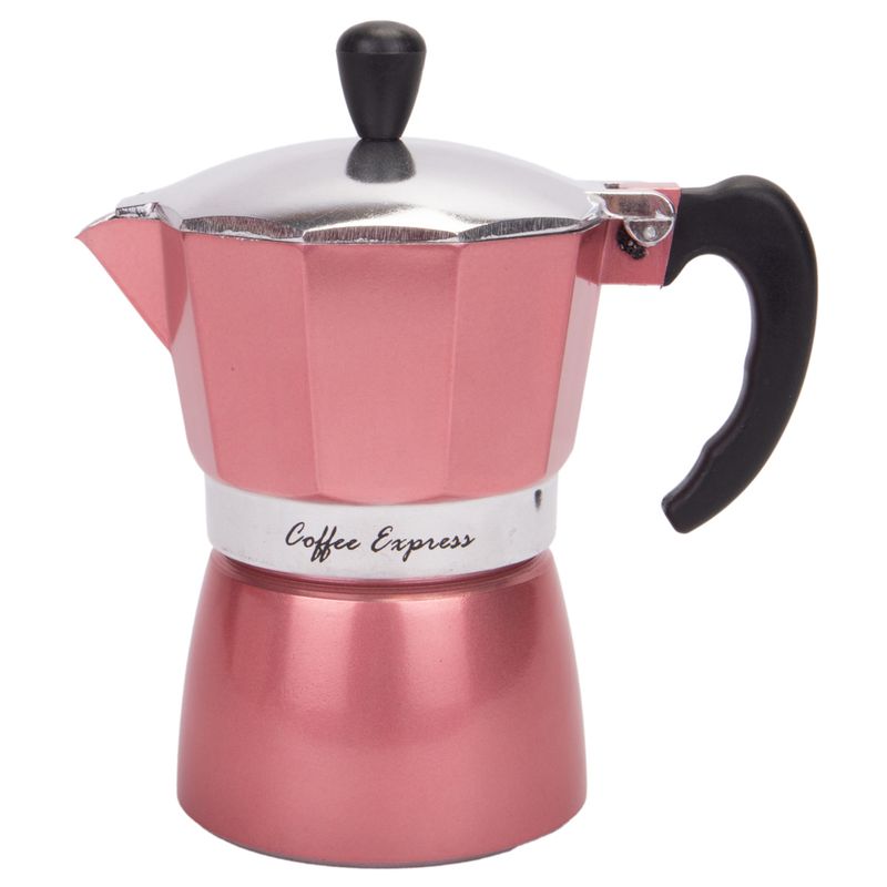 CAFETERA ITALIANA DE ALUMINIO 3 TAZAS150ML ROSE