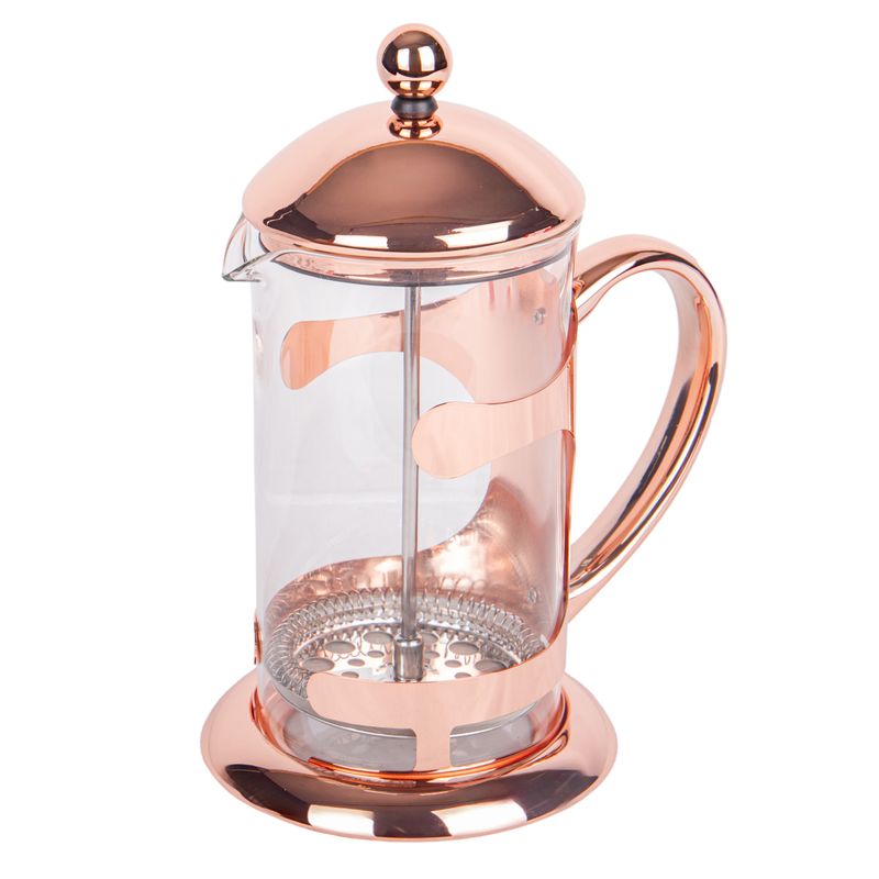 CAFETERA PRENSA FRANCESA EN VIDRIO Y ACERO INOXIDABLE 600ML