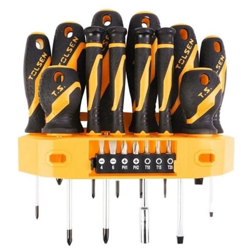 JUEGO DE DESTORNILLADORES TOLSEN 19PCS 20183 