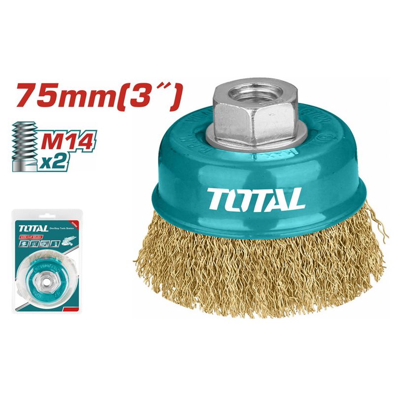 CEPILLO COPA ALAMBRE TOTAL TAC31031 75MM M14