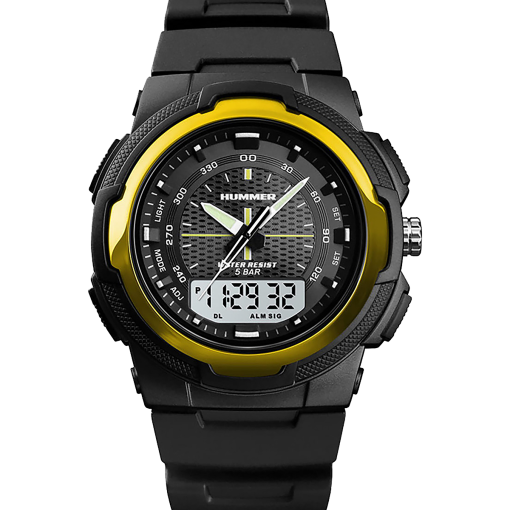 RELOJ MASCULINO ANALÓGICO Y DIGITAL HUMMER WH2-224022 -NEGRO
