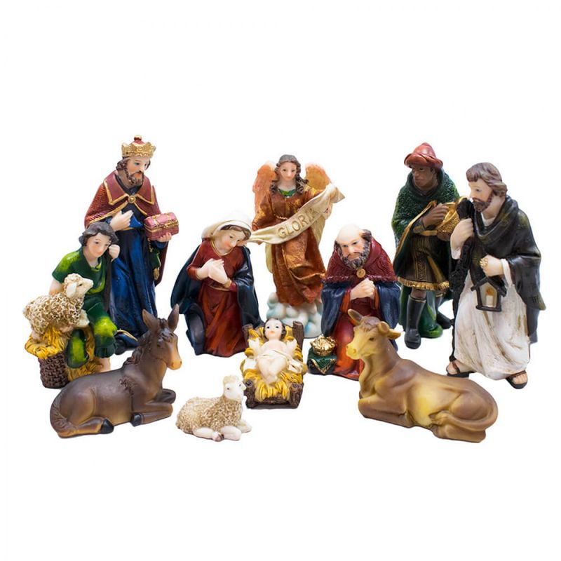 PESEBRE FIGURAS DEL NACIMIENTO 11PZS 13CM