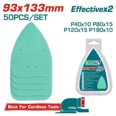 JUEGO DE HOJAS DE LIJA TOTAL 93X133MM TAC931331 50PCS