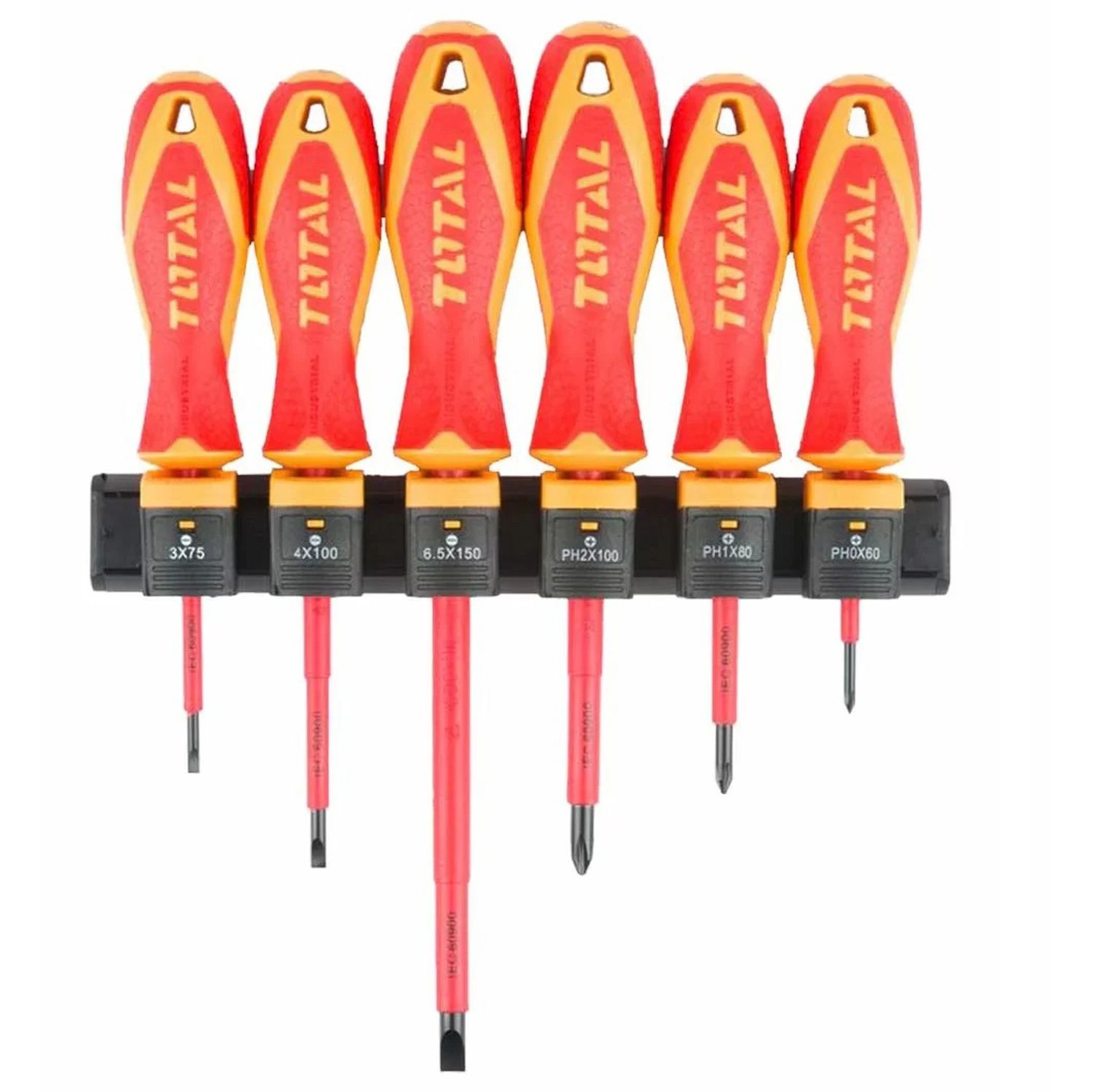 KIT DESTORNILLADORES AISLADOS TOTAL THTIS566 6PCS