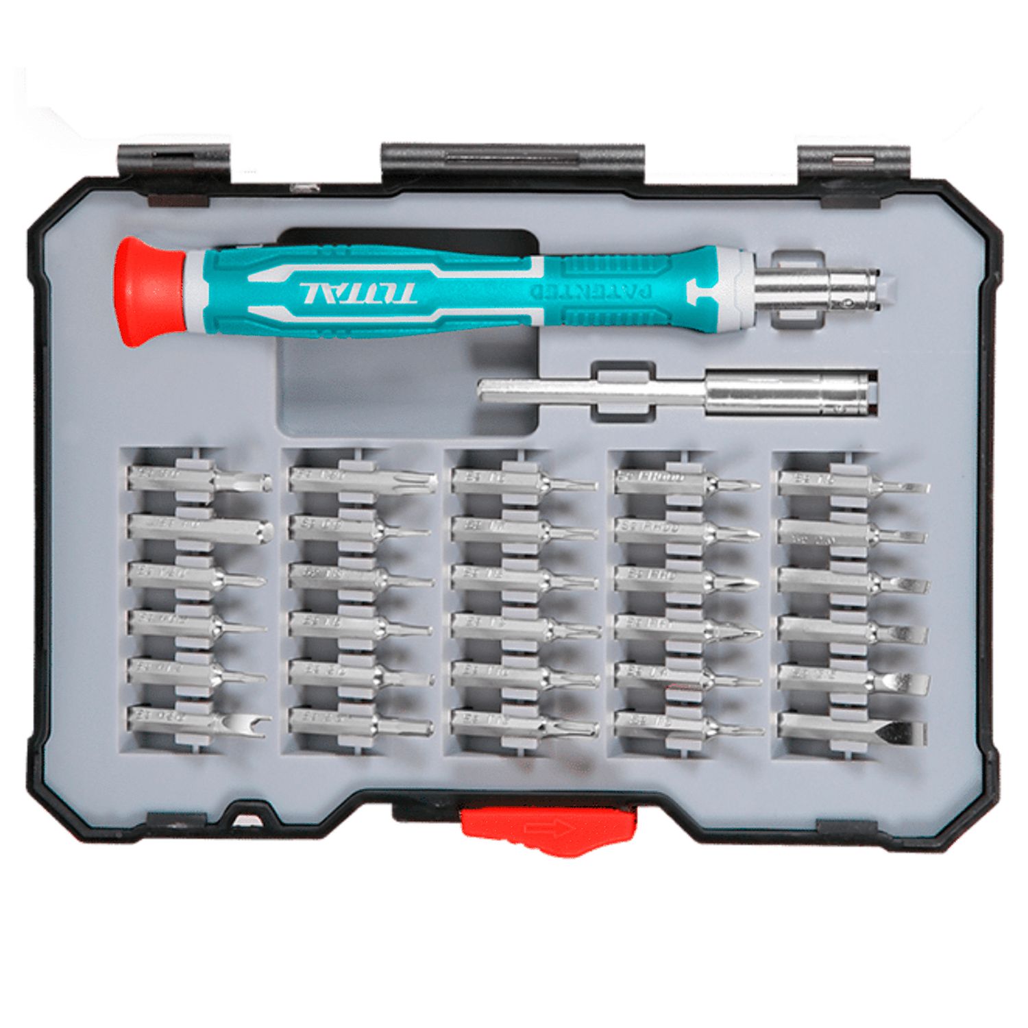 SET DE DESTORNILLADORES Y PUNTAS TOTAL TACSD30326 32PCS