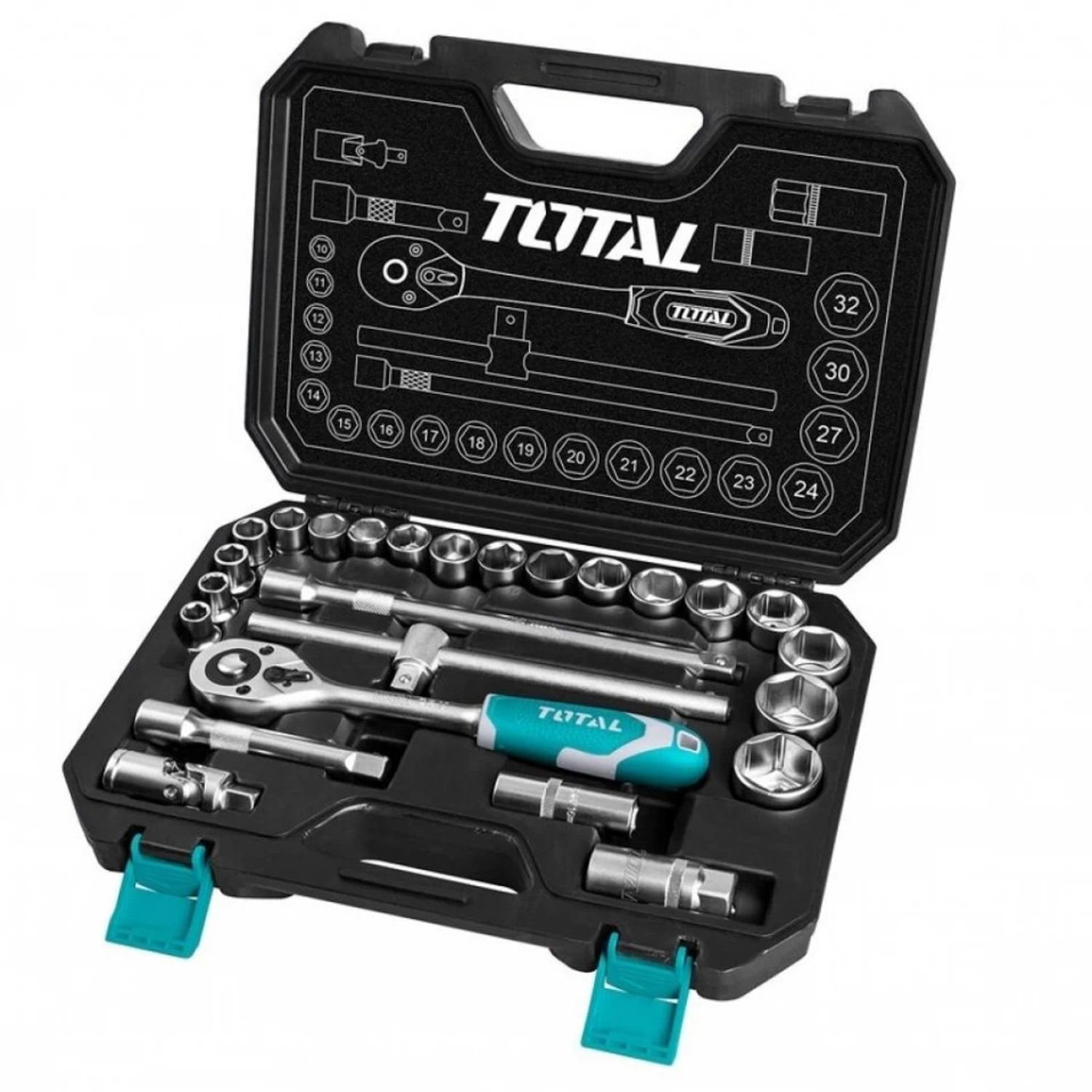 KIT DE HERRAMIENTAS TOTAL 25 PIEZAS THT121251