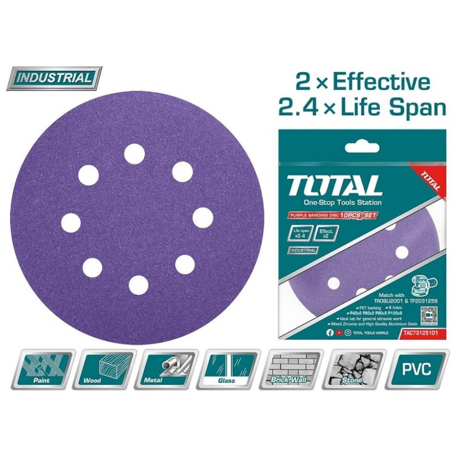 DISCO DE LIJA TOTAL PARA LIJADERA VIOLETA TAC73125101