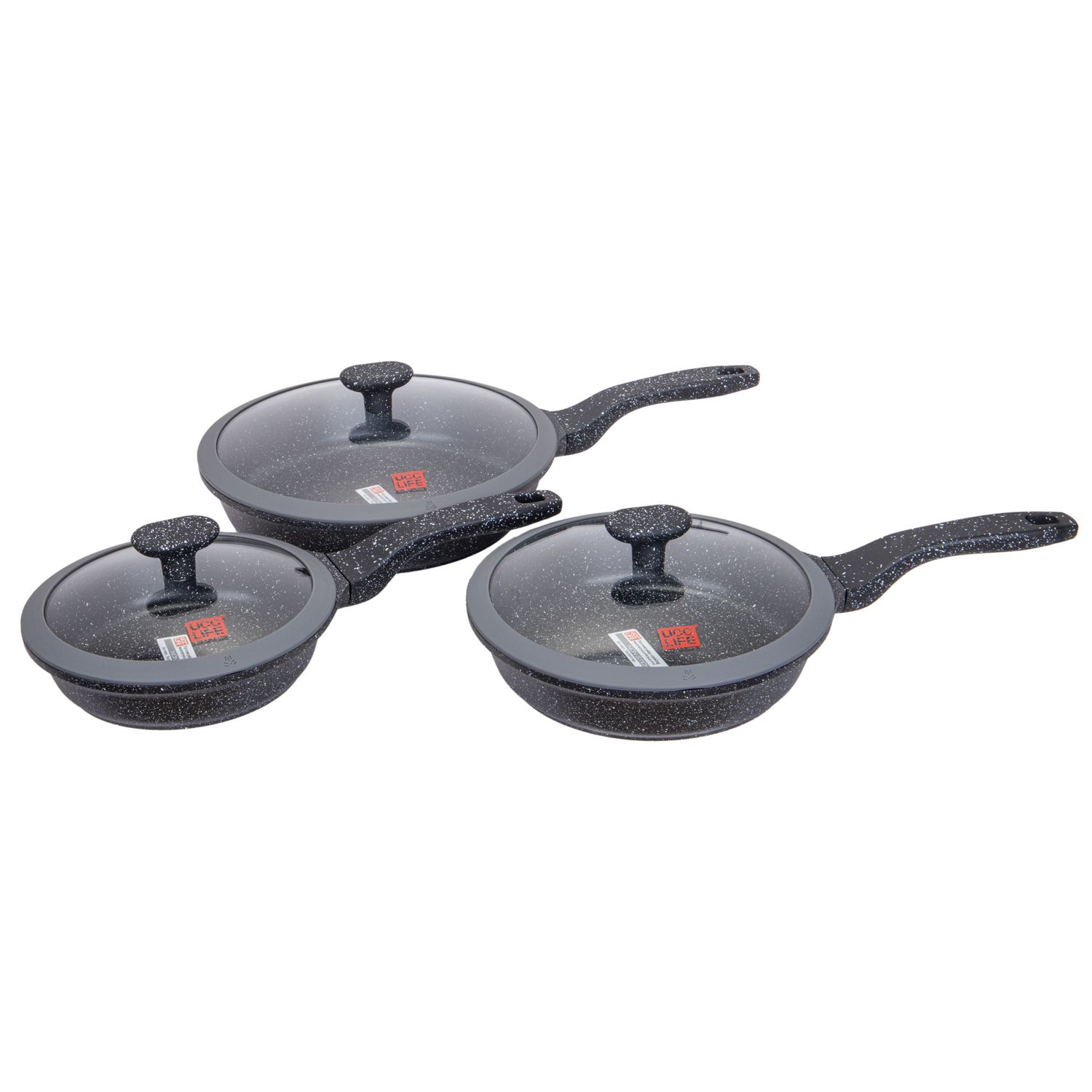JUEGO DE SARTEN INDUCCION UCC LIFE CON 6PZS NEGRO