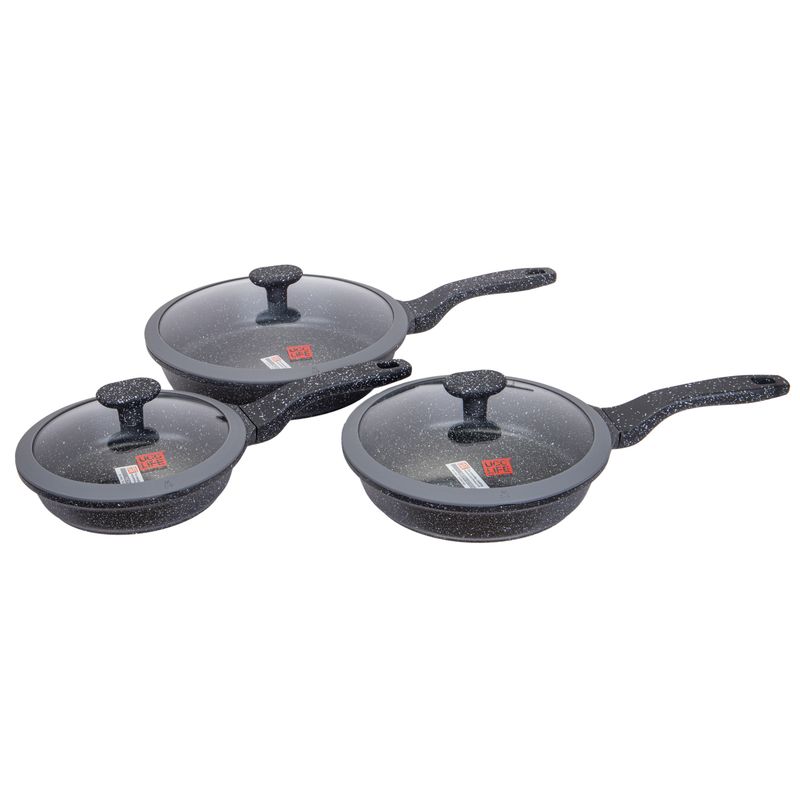 JUEGO DE SARTEN INDUCCION UCC LIFE CON 6PZS NEGRO