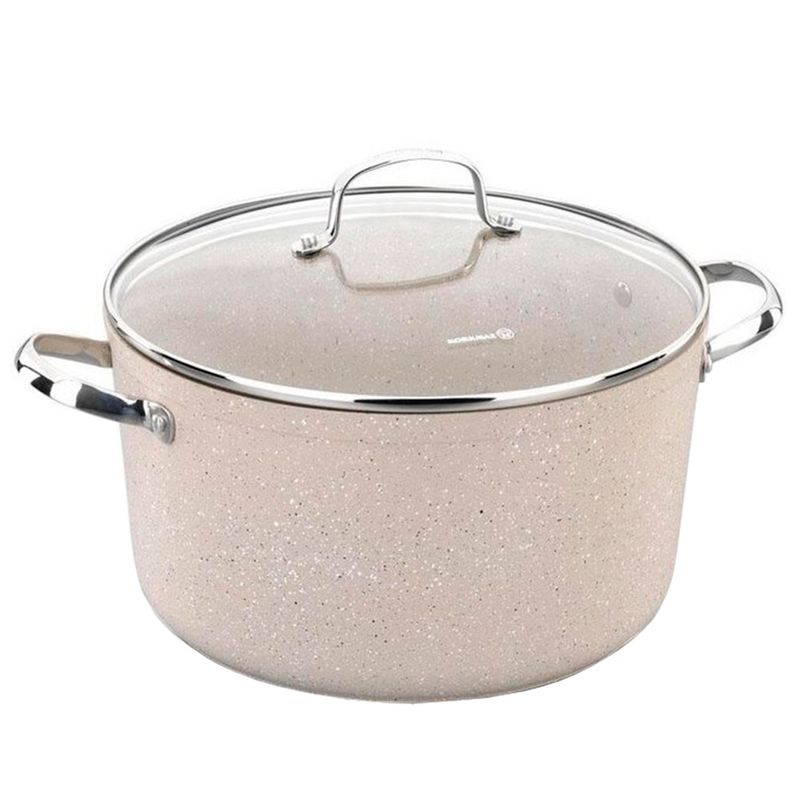 OLLA GRANITO C/TAPA DE VIDRIO 5.0LT 