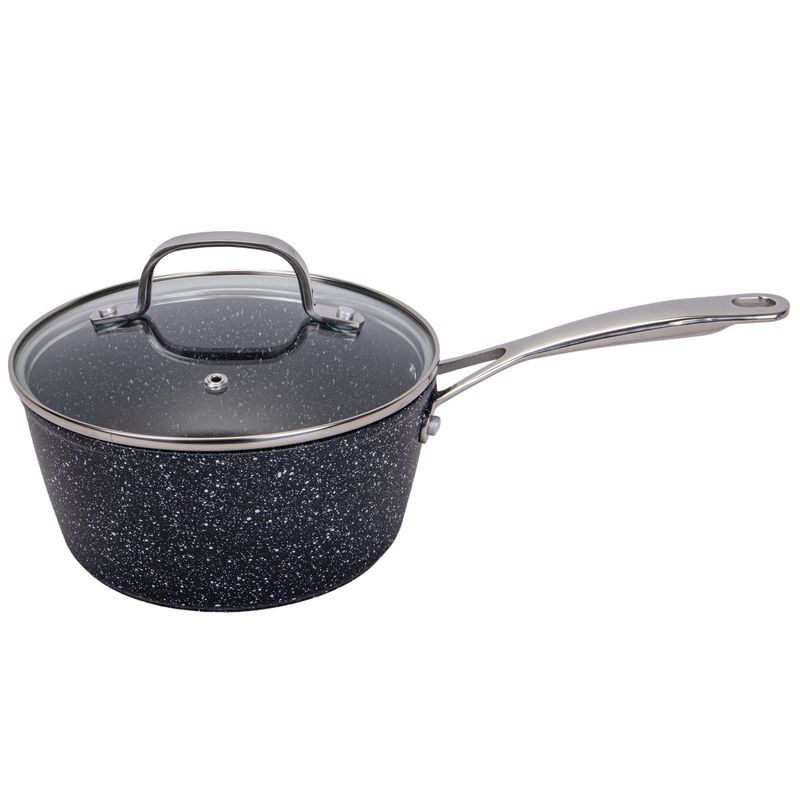  OLLA INDUCCION CON REVESTIMIENTO DE GRANITO CON TAPA UCC LIFE NEGRO 18CM 