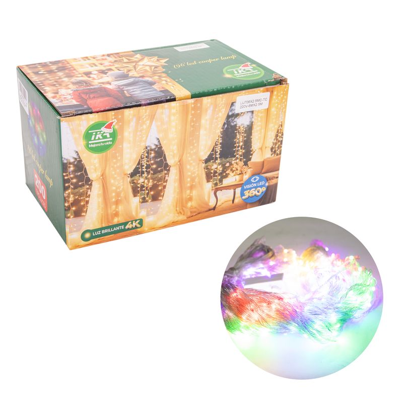 LUCES PISCA PISCA CORTINA DE LED 220V COLORIDO