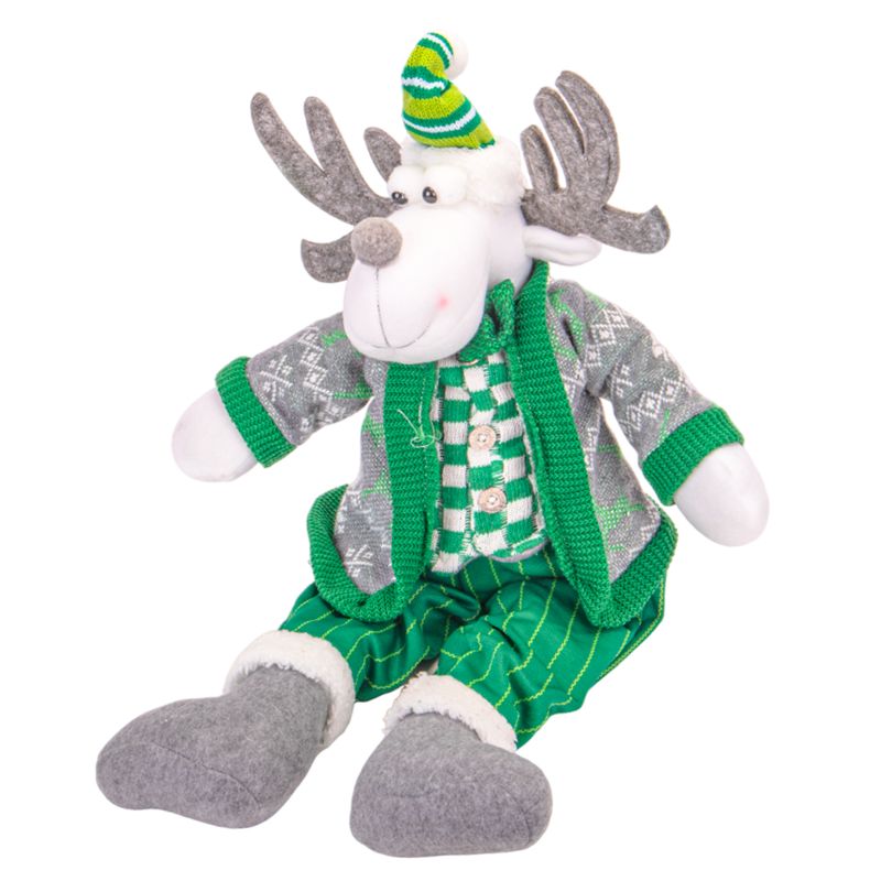 MUÑECO NAVIDEÑO RENO 51CM VERDE