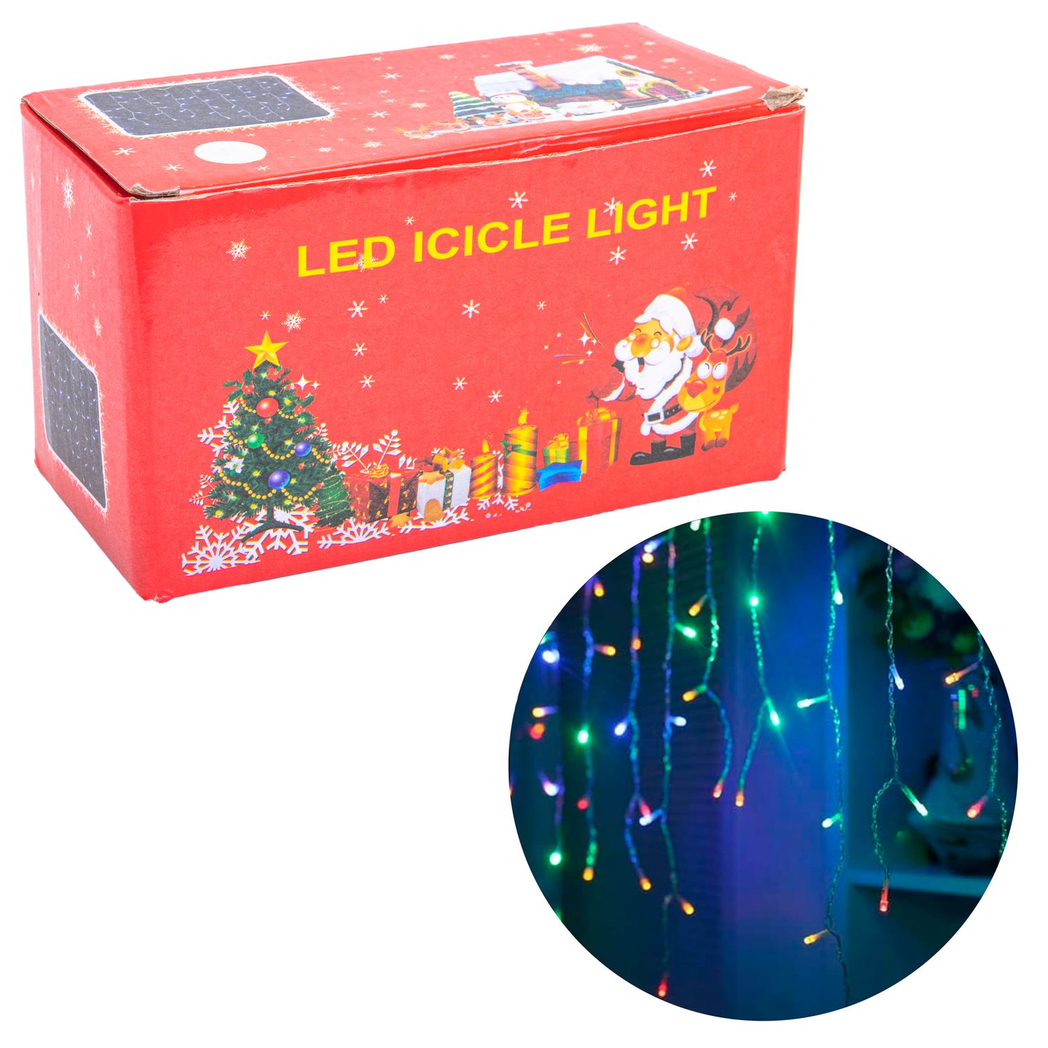 LUCES PISCA PISCA CASCADA NAVIDEÑA 300LED 8M COLORIDO 110V