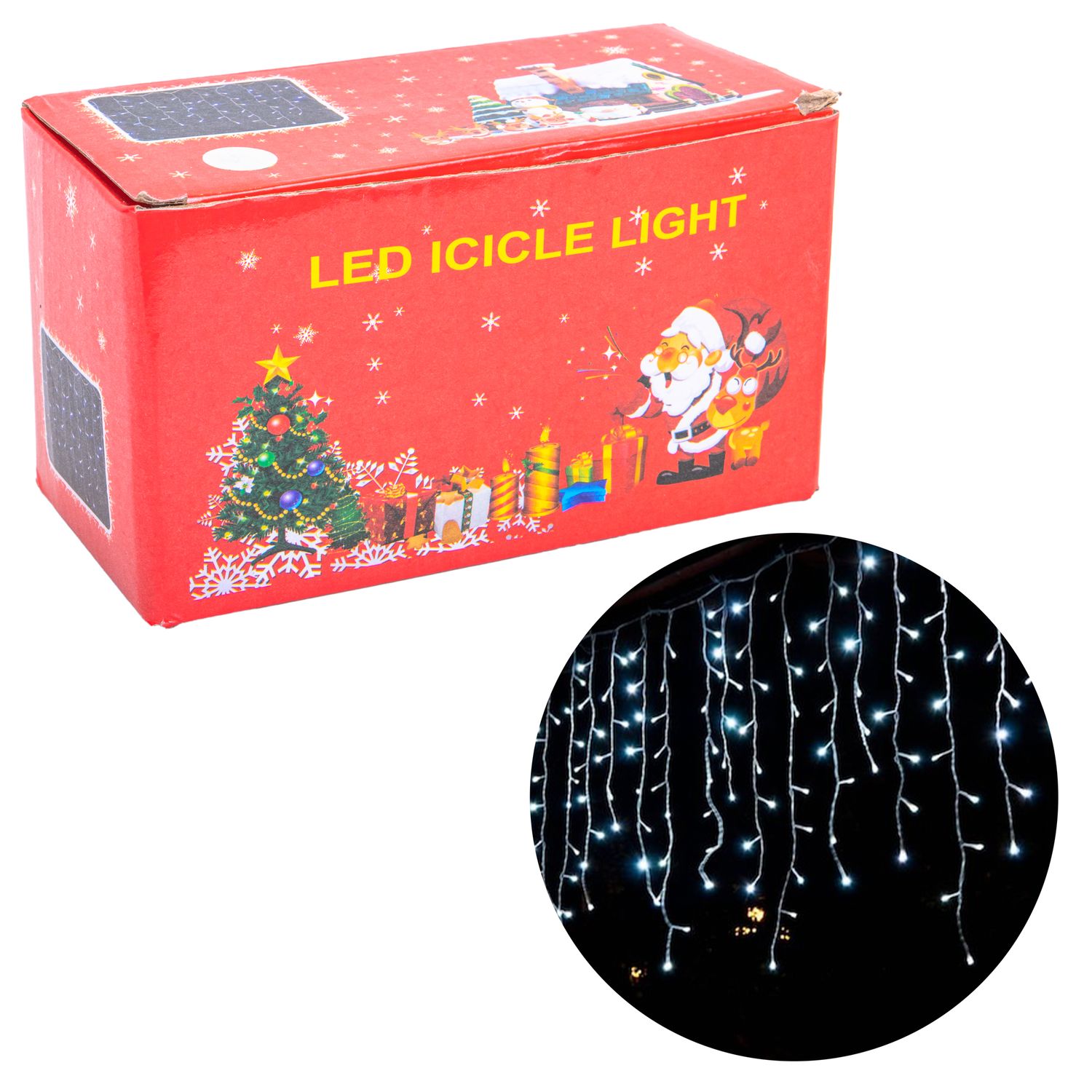 LUCES PISCA PISCA CASCADA NAVIDEÑA 300LED 8M BLANCO 110V
