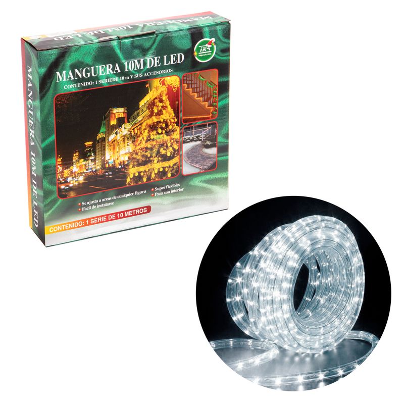 LUCES PISCA PISCA MANGUERA LED 10MTS 220V - BLANCO