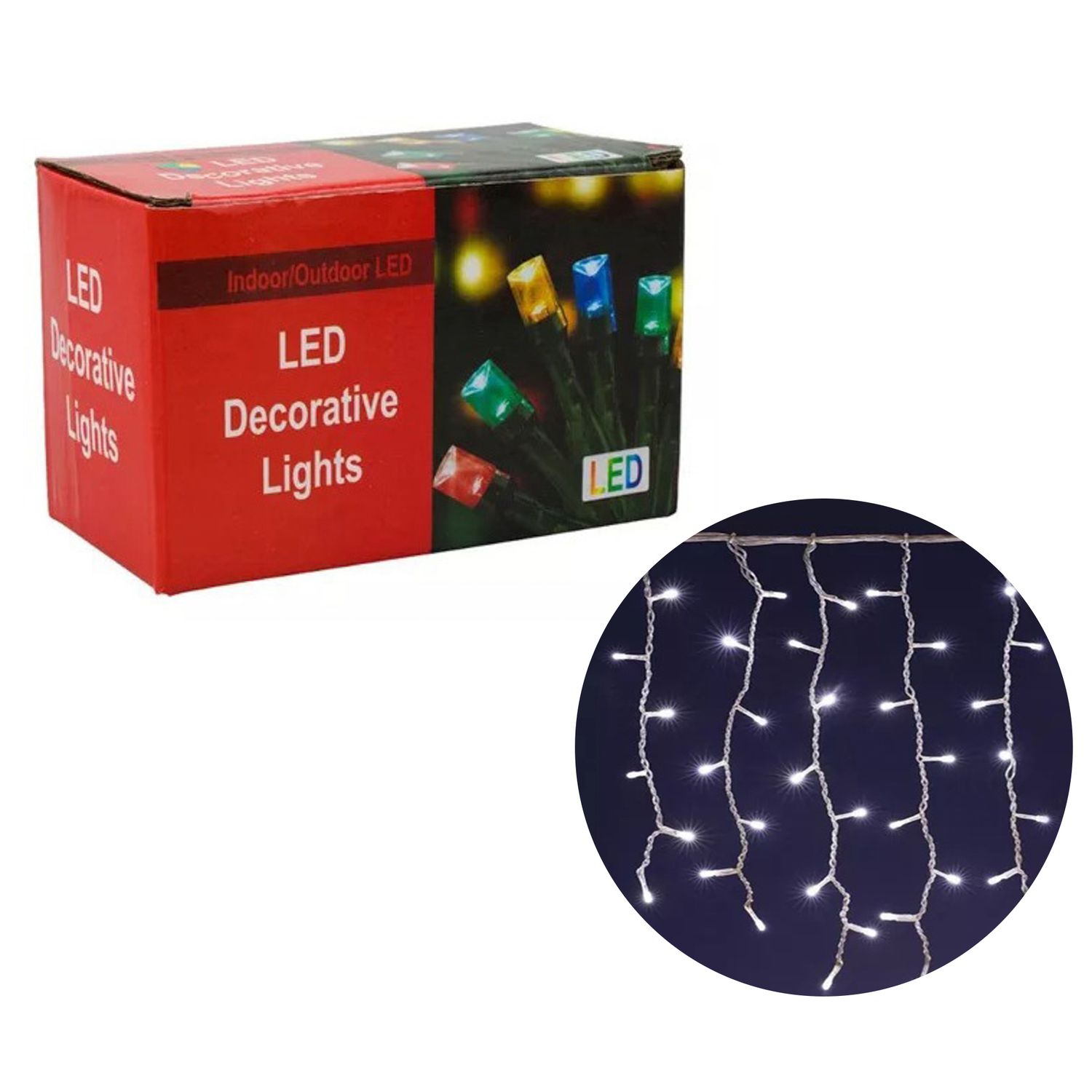 LUCES PISCA PISCA CASCADA NAVIDEÑA 240LED 6M BLANCO 110V