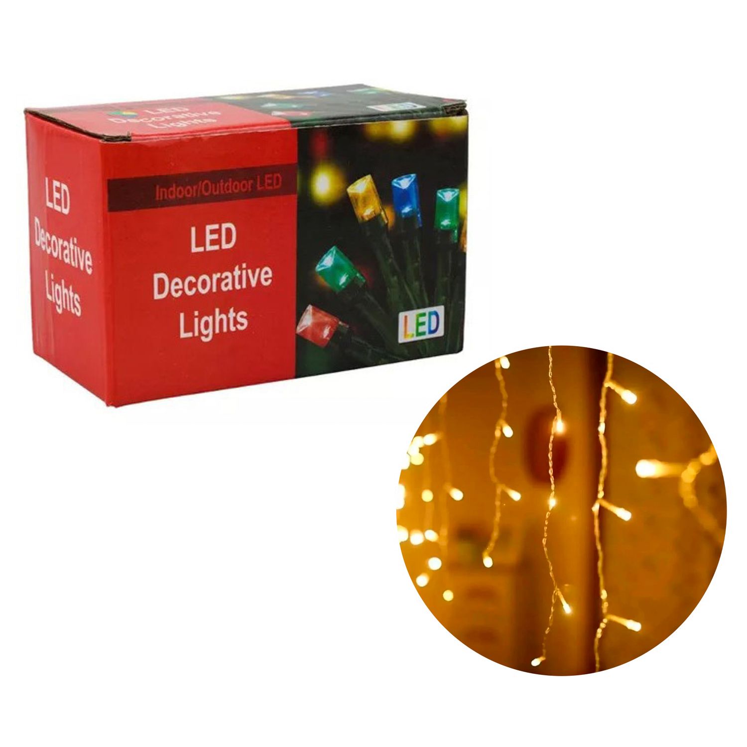 LUCES PISCA PISCA CASCADA NAVIDEÑA 240LED 6M AMARILLO 110V