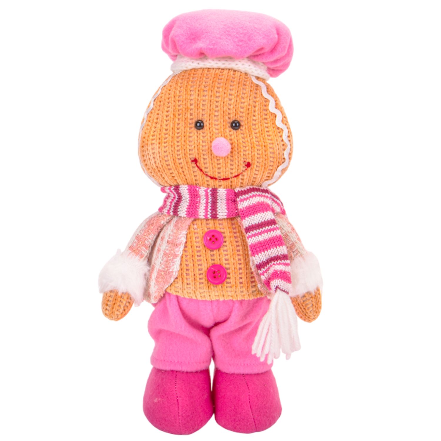 MUÑECA GALLETA JENGI NAVIDEÑO C/LUZ A PILA LR1130 35CM