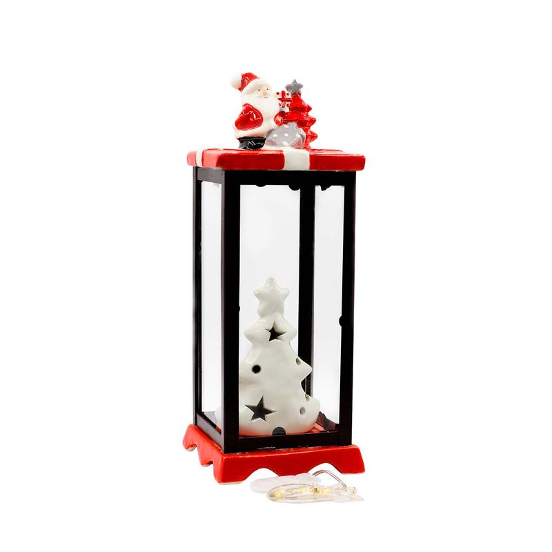 FARO NAVIDEÑO ARBOL BLANCO Y PAPA NOEL 