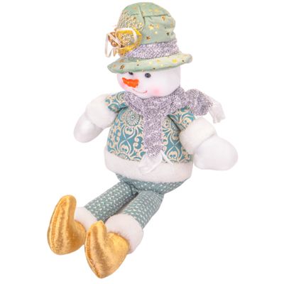 MUÑECO NIEVE DE 49CM  ROPA GRIS Y CELESTE