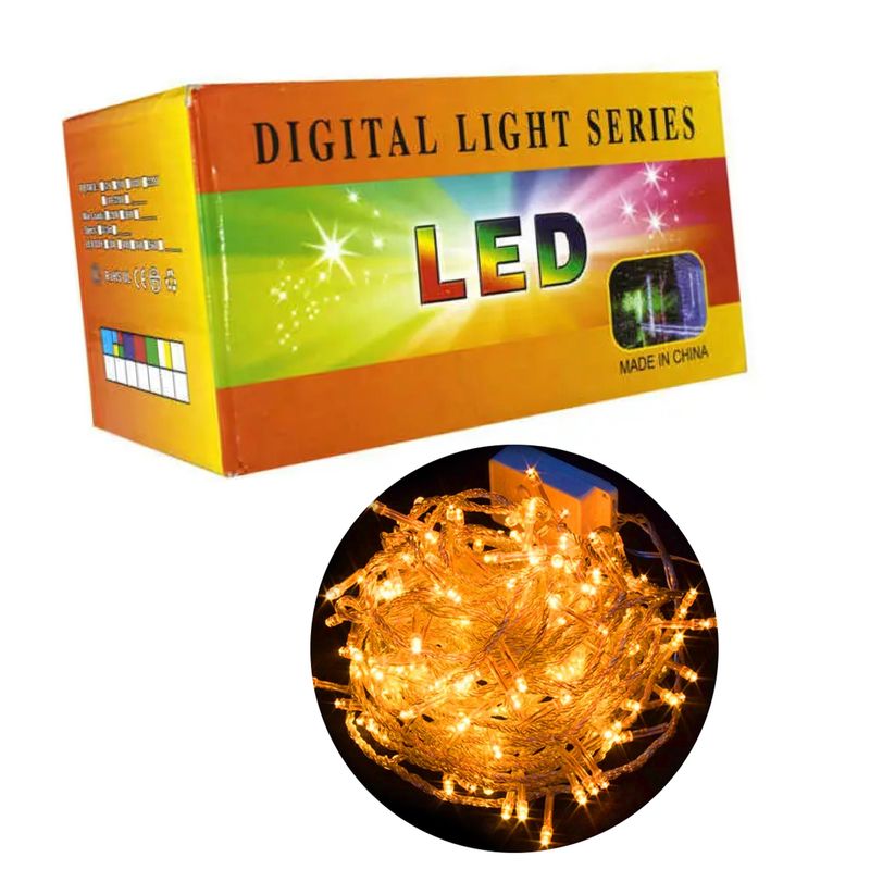 LUCES PISCA PISCA NAVIDEÑA 300LED 26M AMARILLO 110V