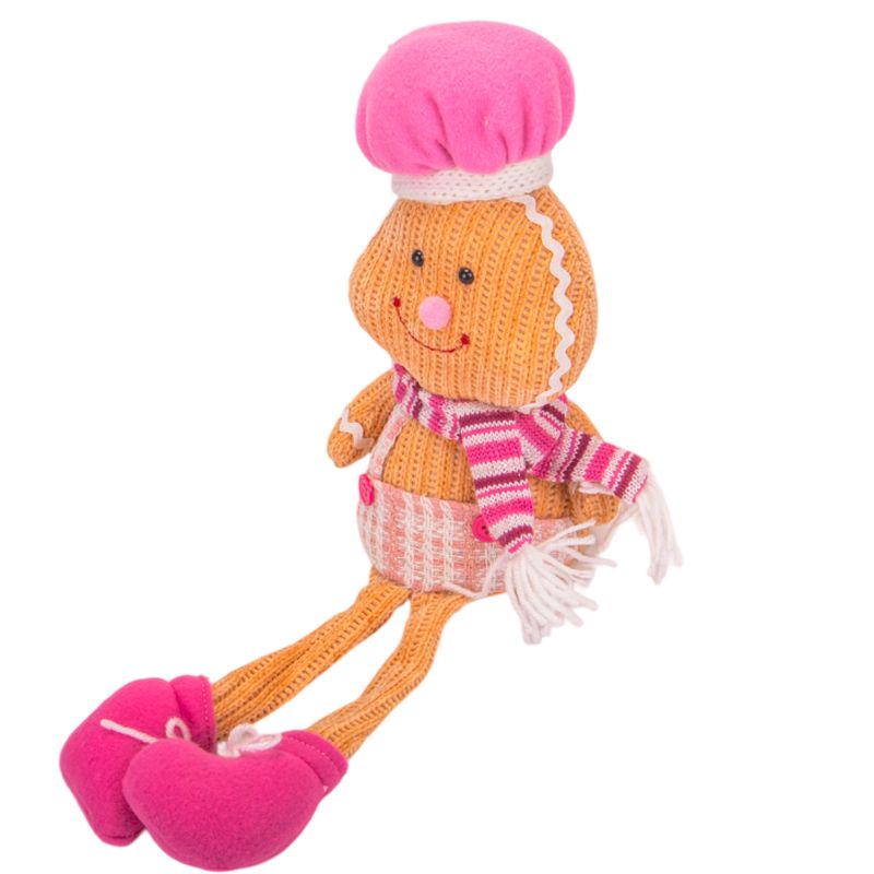MUÑECA GALLETA JENGI NAVIDEÑO CON LUZ A PILA LR1130 44CM