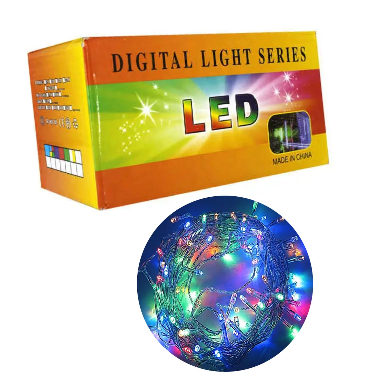 LUCES PISCA PISCA NAVIDEÑA 300LED 26M COLORIDO 110V